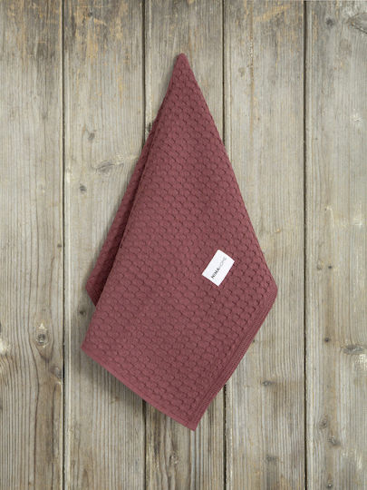 Nima Arida Handtuch aus 100% Baumwolle Bordeaux 50x70cm