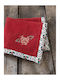 Nima Mistletoe Weihnachtliche Handtuch Stoff Rot L40xB40cm.