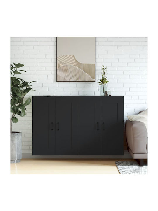 Wooden Buffet Black L69.5xW34xH90cm