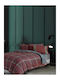 Nima Duvet Single 170x240cm Cozy Bordeaux, Green