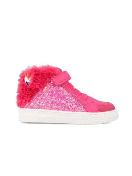 Agatha Ruiz De La Prada Kids PU Leather Boots Fuchsia