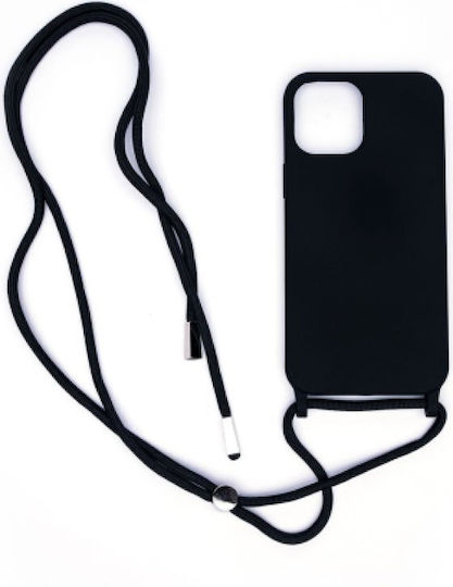 iSelf Color Umschlag Rückseite Metallisch mit Band Schwarz (Redmi 12 4G / Redmi 12 5G)