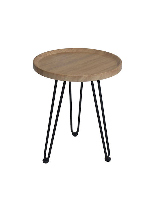 Matrix Round Metal Side Table Natural L45xW45xH55cm