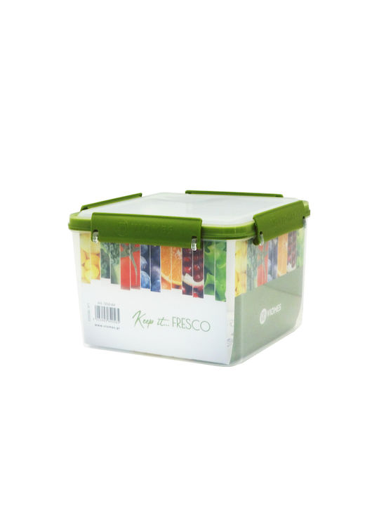 Viomes Cutie pentru Mâncare Plastic Verde Potrivit pentru Cuptor cu Microunde 1400ml 1buc