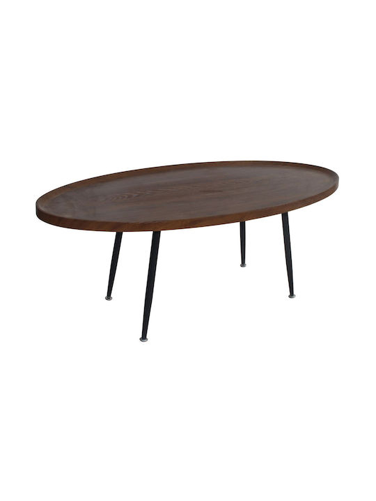 Oval Coffee Table Matrix Brown L120xW60xH46cm