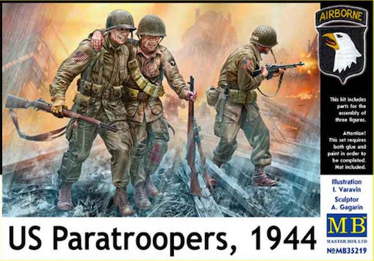 Master Box Φιγούρα Μοντελισμού Us Paratroopers 1944 σε Κλίμακα 1:35