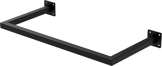 ML-Design Стенна Закачалка Метална Черна 30x60см