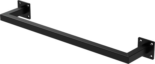 ML-Design Метална Черна Стенна Закачалка 12x60см