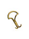 Viobrass Antique Metal Wall Hanger 3 Hooks Antique Bronze 9.5x14.5cm