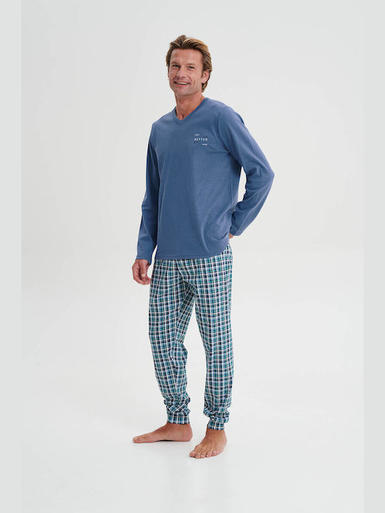 Vamp Men's Winter Pajamas Set Blue