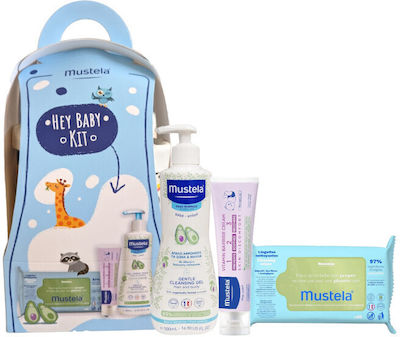 Mustela Care Set 500ml Cleaning Gel 500ml & Ecological Wipes 60pcs & Diaper Change Cream 100ml