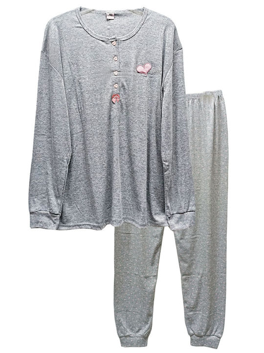 Cootaiya Winter Damen Pyjama-Set Gray