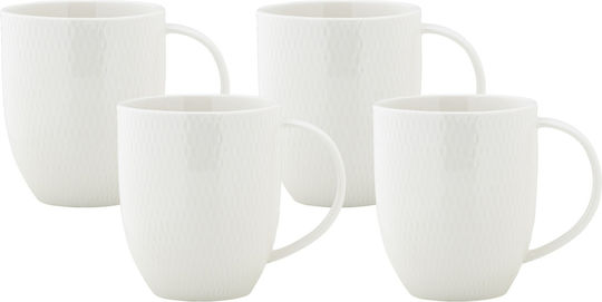 Maxwell & Williams Coupe Κούπα από Πορσελάνη Λευκή 420ml 4τμχ