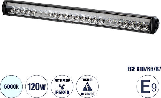 GloboStar Waterproof Headlights Car in Bar Shape LED Renault Master 12V 120W 50cm with White Lighting 1pcs