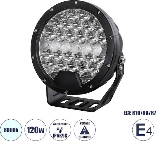GloboStar Round Headlights Car LED Renault Master 12V 120W 18cm with White Lighting 4pcs