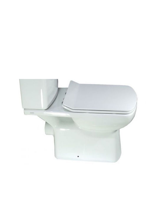 Gloria Miranda Floor-Standing Toilet with Flush with Cover Soft Close Without Cover White