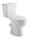 Visam Stehende Toilette mit Spülung mit Deckel Sanftes Schließen Weiße