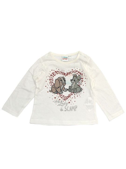 Disney Kids Blouse Long Sleeve Ecru