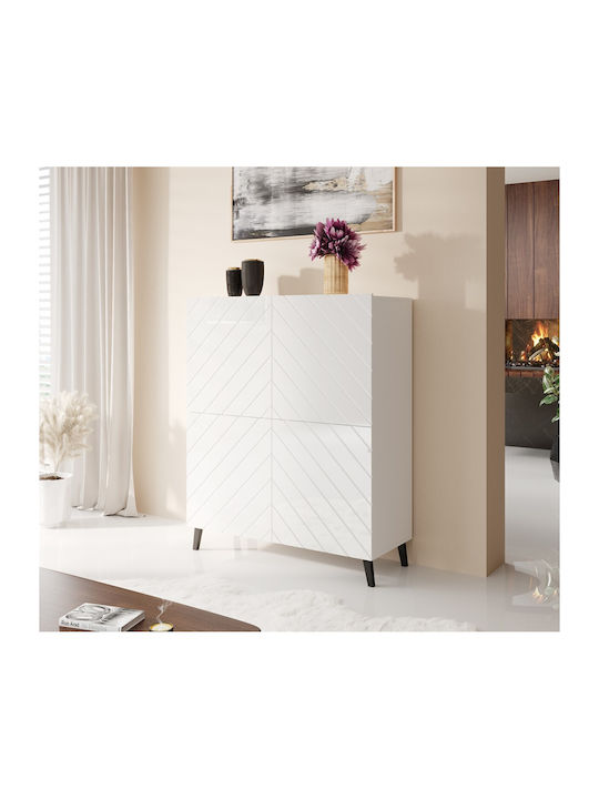 Abeto Витрина за дневна от ПДЧ Бяла 100.5x40x121.5см
