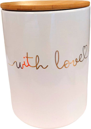 With Love Бисквитник от Порцелан Бял 15x15x20бр 1бр