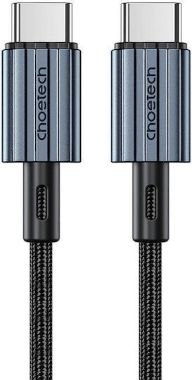 Choetech USB 2.0 Cable USB-C male - USB-C 60W PD Μαύρο 1.2m