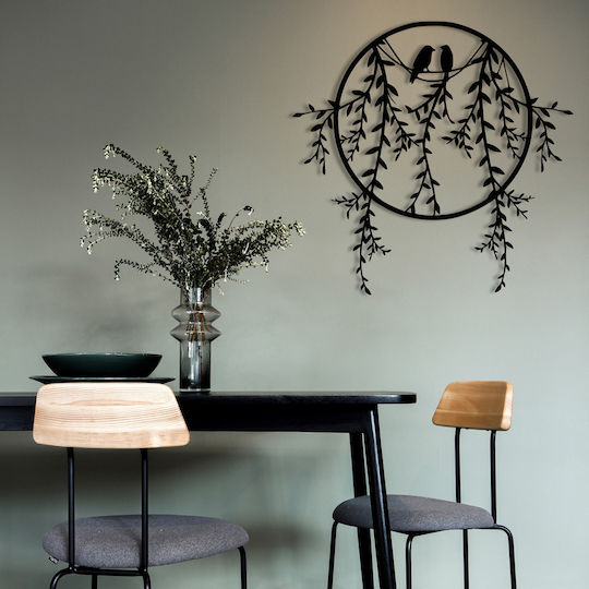 Wanddekoration Silhouette Sirayet Schwarze aus Metall 45x44cm