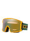 Oakley Line Miner Masca de schi și snowboard Pentru adulți Verde cu Lentilă Fumurie în culoarea Galben