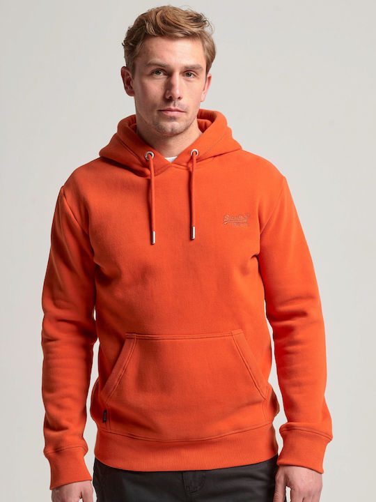 Superdry D2 Ovin Φούτερ με Κουκούλα Πορτοκαλί