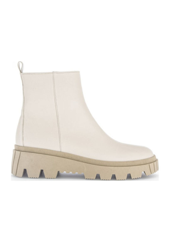 Gabor Leder Damen Stiefeletten Beige