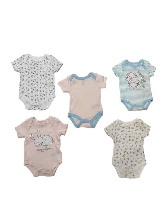 Mother Baby Kurzärmelig mit Mütze Mehrfarbig 5Stück