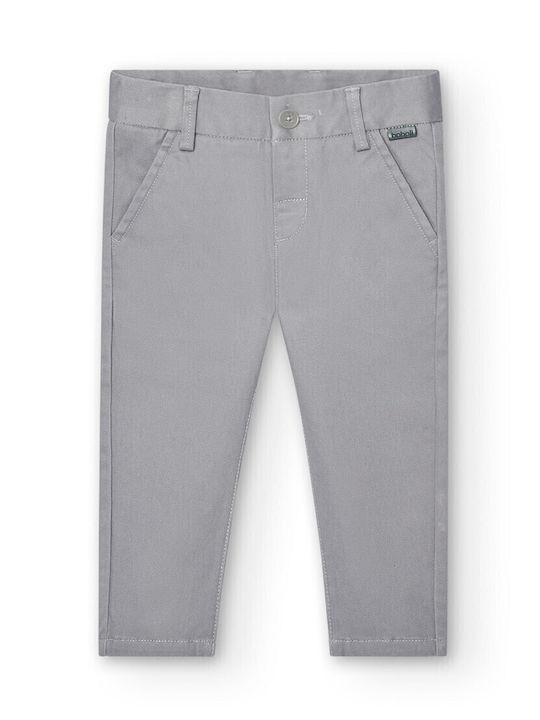 Kids' Chino Fabric Pants Gray
