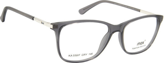 Max Acetate Prescription Eyeglass Frames Gray KA 558/F GRY