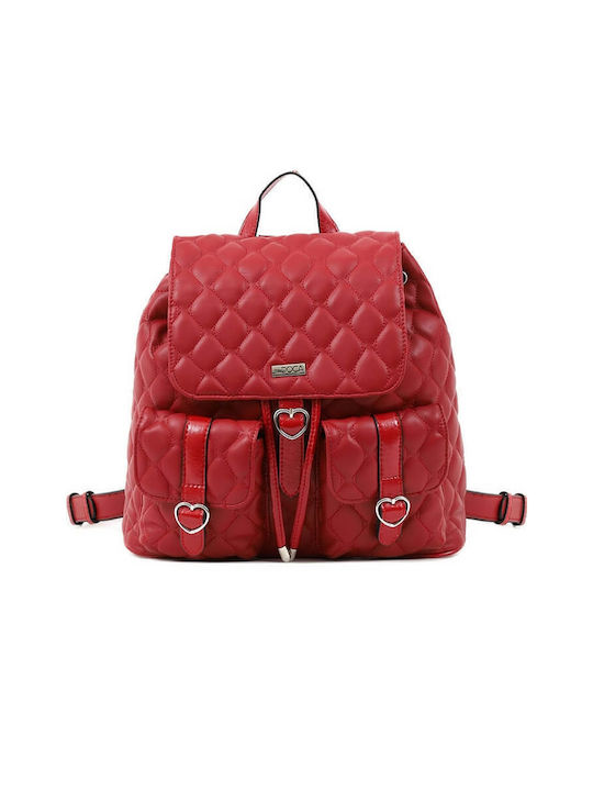 Doca Damen Tasche Rucksack Rot