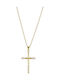 Charmy Cross from Gold Plated Steel with Chain