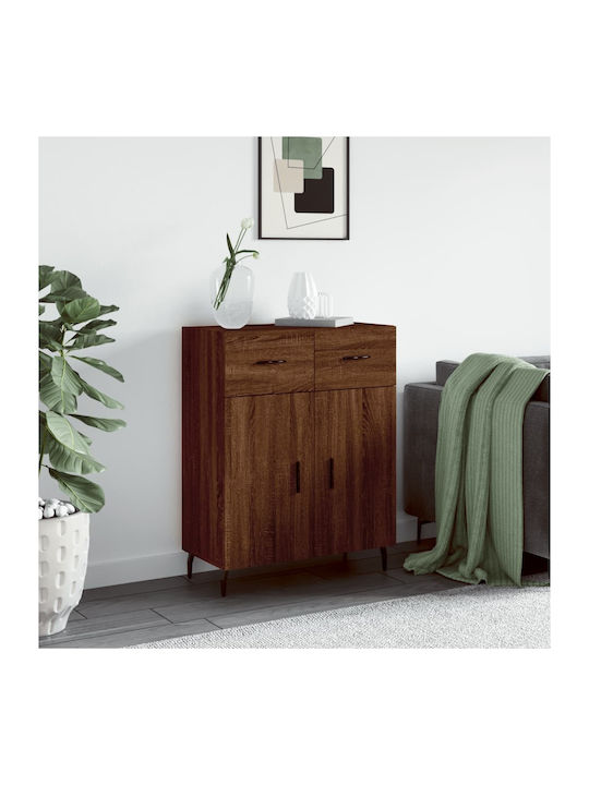 Sideboard Wooden with Drawers Brown Oak 69.5x34...