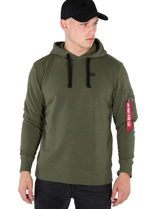 Alpha Industries Φούτερ με Κουκούλα Χακί
