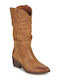 Damenstiefel Cowboy mit Mittelhohem Absatz Braun