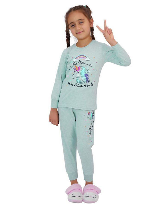 Disney Set Top & Bottom Kids Cotton Pyjamas Light Blue