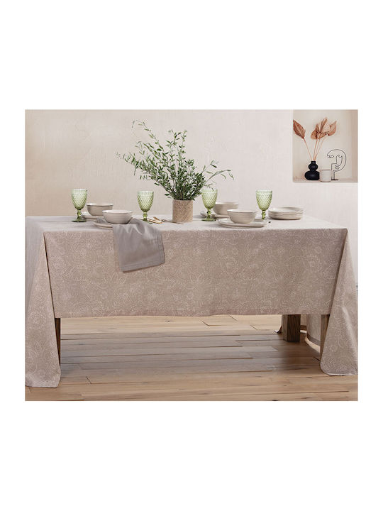 Nef-Nef Homeware Tablecloth Cotton Inspire Beige 150x250cm 034075