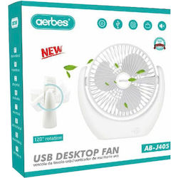 Aerbes Fan USB Weiß AB-J405