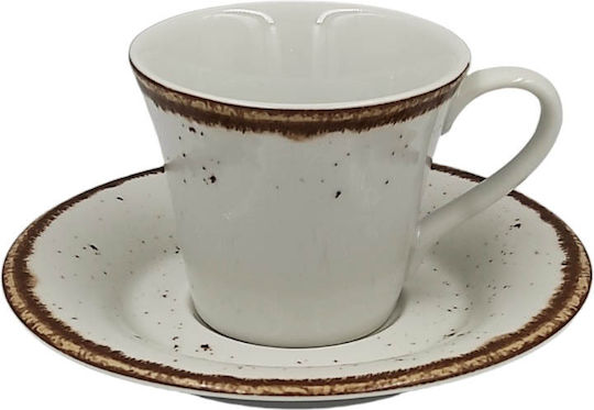 Christinholm Set Tassen Tee aus Porzellan Weiß 6Stück