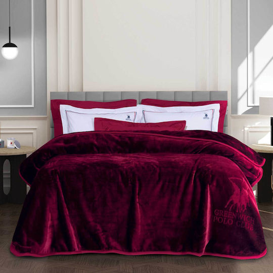 Greenwich Polo Club 3438 Super-Queen 220x240cm Burgundische Decke