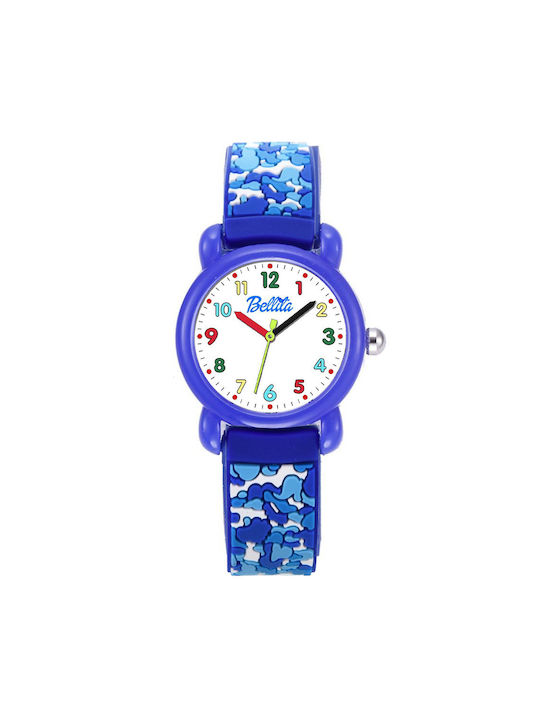 Bellita Kinderuhr mit Kautschuk/Plastik Armband Blau