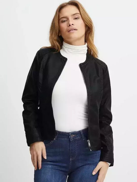 Damen Bikerjacke Black.