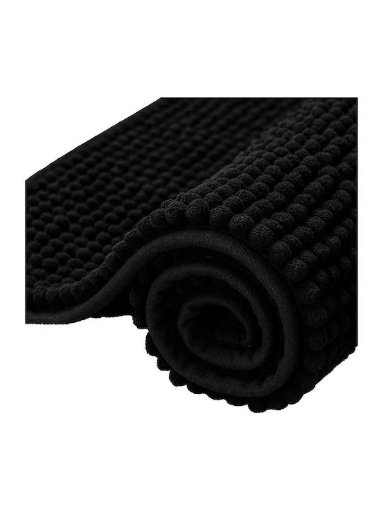 Bathlux Badematte Synthetisch Rechteckig 10219 Black 45x70cm