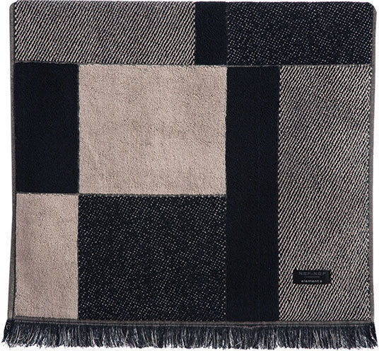 Nef-Nef Homeware Gesichtstuch Beymax 50x90cm Beige-Schwarz Gewicht 550gr/m²