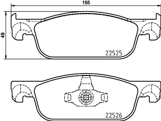 Hella Brake Pad for Renault Clio / Twingo
