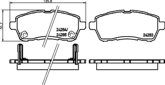 Hella Спирачна накладка за Daihatsu Сирион Suzuki Бърз