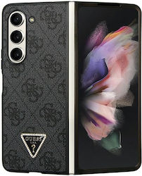 Guess 4g Plastic / Leather / Synthetic Leather Back Cover Black (Galaxy Z Fold5)