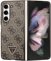 Guess 4g Back Cover Πλαστικό / Δερμάτινο / Δερματίνης Καφέ (Galaxy Z Fold5)